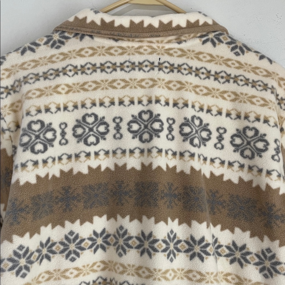 Basic Editions Fair-isle Patterned Fleece Shirt J… - image 7